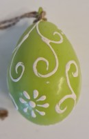 Eier mit Ornament grün Keramik 4x6cm 3.50